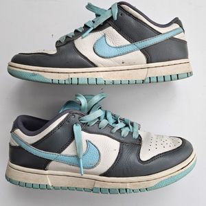 Nike Shoes | Nike Dunk Low By You Men’s 8 | Color: Gray Grey/White/Blue |Size: 8